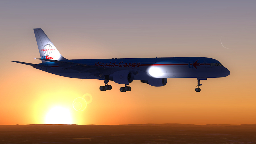 Boeing 757-200SF in UKWorld Cargo colours