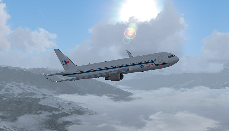 B764 County of West Yorkshire flying over Switzerland