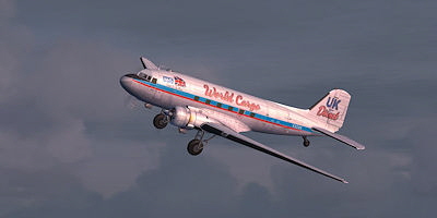 Douglas DC-3  UKD World Cargo Protect the NHS