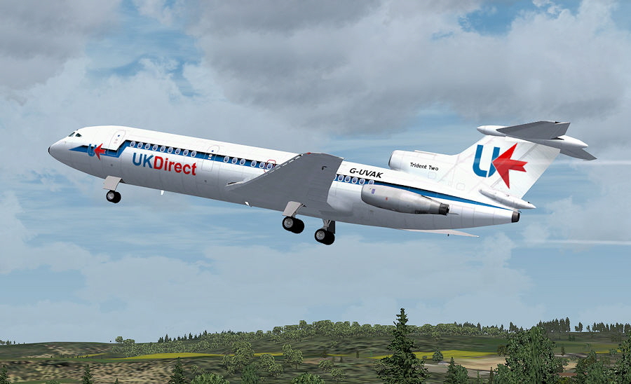 UKDirect Hawker Siddeley HS-121 Trident 2E.
   G-UVAK painted by Charley Zulu.